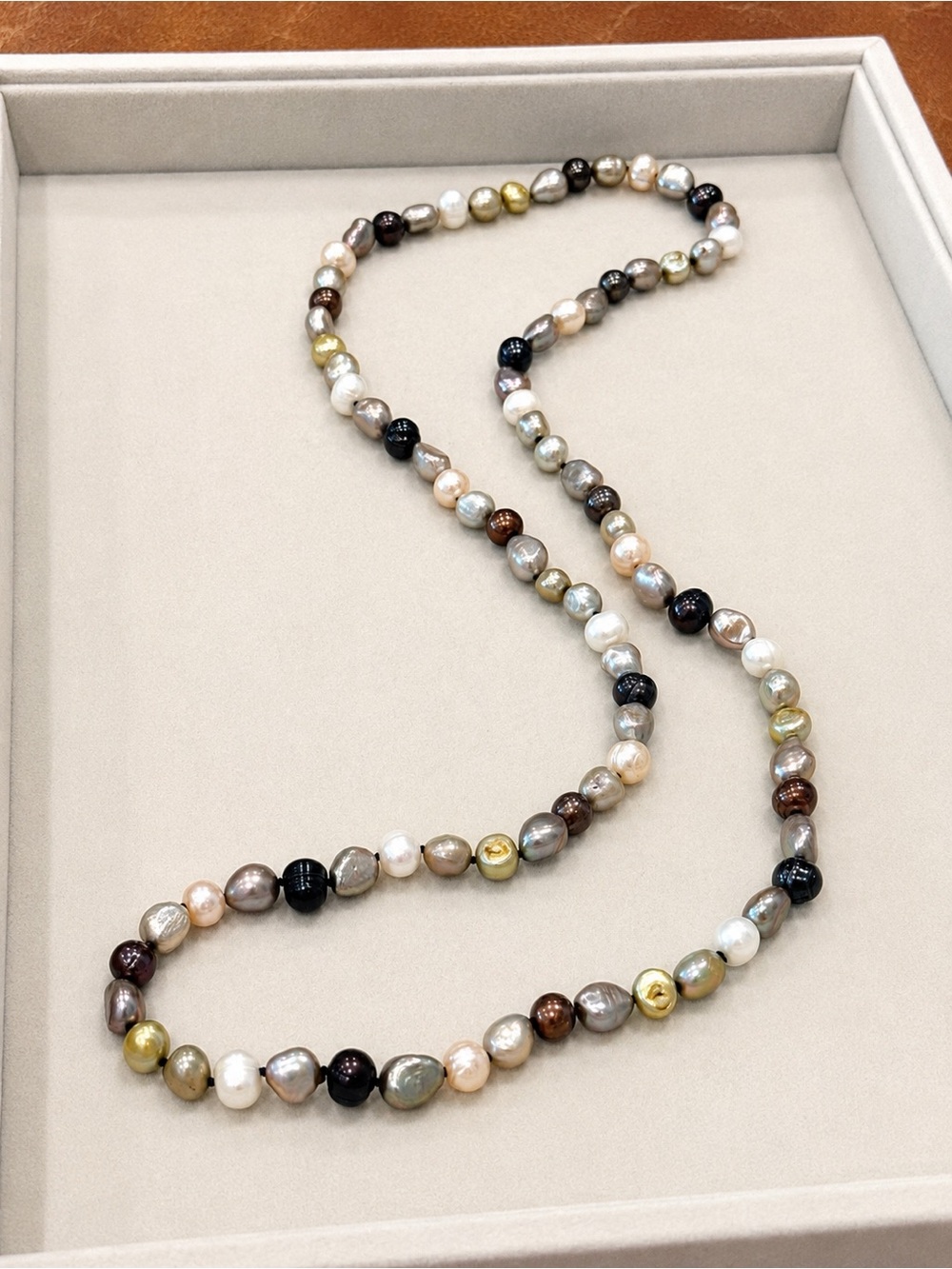 Multicolor Baroque Freshwater Pearl Necklace 16” – Approx. 84 Pearls